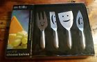 11406 0 22494 3 Prodyne Metalla Happyface Stainless Steel Cheese Knives Fun