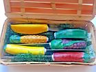 00000 Harvest Vintage Set Of Fruit Motifs Stainless Steel Spreader Knives
