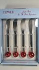 044228020327 Towle Holiday Wishes Jingle Bells Cheese Spreaders Nickel