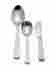 06050813 Bellevue Matte Reed Barton 3 Pc Serving Set 18 8 Stainless Steel Spoons Knife 735092139917