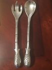 063713222572 Unbranded Metal Silver Aluminum Large Salad Server Set