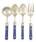 079914-21201 Ginkgo Le Prix Bright Blue Flatware Hostess Set 079914212014