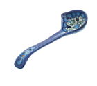10-du06 Vena Blue Rose Polish Pottery Savannah Gravy Ladle 724235738797
