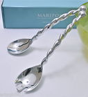 1086 Salad Mariposa Swizzle Servers Set Spoon Spork Aluminum New 808813071275