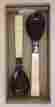 11-75-001 Shiraleah New Bazaar Salad Servers Natural Black Ivory Horn Bone 55 848616023101