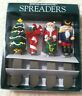 12-108 Boston Warehouse Set Of Four Christmas Spreaders Stainless Steel Knives
