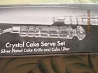 1243 2 Godinger Crystal Cake Serve Set