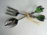 132209gfs Traders And Company Salad Pasta Serving Set Green Glass Fish