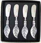 1442 Il Mulino Leaf Handle Spreaders Knives Condiment Dip Cheese Stainless