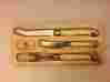 1480505 97203 Laguiole Jean Dubost 3 Pc Cheese Serving Set Knife Spreader Fork Guc