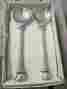 1682939 Chancellor Pottery Barn Servers Serving Set Faux Pewter Salad Spoon Fork Nib