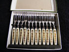 1960-1970 Unique Sundry New Vintage Stainless Steel Appetizer Forks Mini Mid