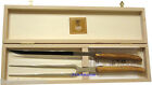 2.60.032.89 Laguiole Carving Olive Wood Handles Claude Dozorme French Knife Fork Fathers Day Gift