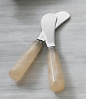 202592 Natural Resinware Spreaders Tag Handle By Set Of Two Gift Boxed Use With Cheeses Or Dip 025466918348