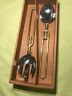 2077543 Pottery Barn Beautiful Rare Architectural Brass Servers Spoon Fork Nib