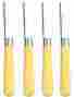 0799148 20804 Ginkgo International Le Prix Stainless Steel Butter Spreaders Mimosa Yellow 4 079914208048