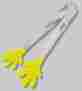 03661561043102 22084 Pylones Green Silicone Big Hands Vegetable Fruit Salad Server Kitchen Decor Tong