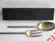22ck29 Ellipse Matte Stainless Steel Calvin Klein Collection Serving Fork Spoon 766195295927