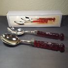 25635 Shannon Crystal By Godinger Lead Dublin Red Nickel Plate Serving