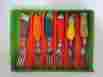 26896 Fruits Cooks Tools Set Of 6 Cocktail Forks Fruit Design Hors Doeuvres Ceramic Handles
