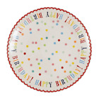 28168 Design Imports Happy Birthday Stoneware Cake Plate 738215281685