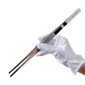 8541967766 304 Liuna Stainless Steel Tweezers 12-inch Long Food Tongs Straight Home Serr