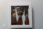 310-289 Crate And Barrel Set Of Walnut Cheese Knives