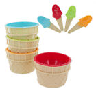 3170436 Spoon Set Cream 4 Id - Ice Bowl