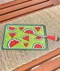 3201372 Afoyft Watermelon Tabletop Collection Cutting Board And Knife Set