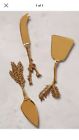 36908077 Anthropologie Gold Everest Cheese Knife Set New In Box