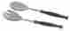 3ssm053 Cypress Home Unique Metal Salad Servers With Brass Handles Set Of 2 808412252211