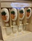 400303321022 Boston Warehouse Pinapple Butter Dip Pate Cheese Spreaders Set Of 4 Stainless Steel