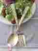 4011010 Mud Pie Vintage Stamped Salad Serving Set