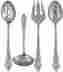 0799140 42031 Ginkgo Int L Ltd Stainless Steel Fleur De Lis Hostess Tableware Serveware Set Full Mirror Finish 079914420310