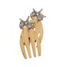 46300043 Mud Pie Natural Beauties Dining Wood Metal Shell 718540523070