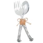 4634006 4634006d-mfd Mud Pie Fall Holiday Lodge Metal Silver Horn 718540414545