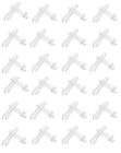 49146a Uni Set Of Clear Plastic Mini Serving Tongs 634397540117