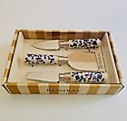 5180729 Bombay Cheese Knife Set Polished Stainless Steel White And Blue