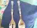 54204 Salad Paragon Group Two Pieces Serving Set W Lucite Acrylic Handles 11