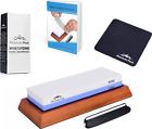 608415942801 Absolute Peak Premium Knife Sharpening Stone Kit Side Grit Whetstone