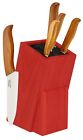 612409780485 Melange Bamboo Handle And White Blade Ceramic Knife Set With