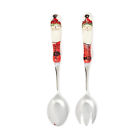 663698380573 Vietri Old Nick Red Green Handcrafted Salad Holiday