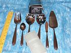783-006 6pc Spoons Fork Serving " Retroneu "rebecca Hostess Pie Vintage Meat Set