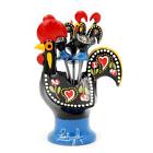 747356427326 Ibergift Traditional Portuguese Aluminum Rooster With Appetizer Forks