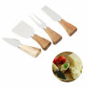 7598832837732 Unbranded Cheese Cutter Wood Handle Stainless Steel Slicer