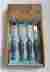 7864608 76974 Fish Handle Cheese Spreaders Global Market The Set Of 4 Pate Knife Knives Nip 786460769748