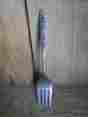 8.75 Serving Fork Northland Vintage Stainless Japan Meat Floral Handle