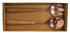 807472828084 Creative Copper Finish Stainless Steel Mango Wood Salad