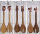 7864602 80935 Home Essentials Set Of Wooden Salad Spoons With 786460809352