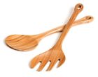 8285 Lipper International Bamboo Wood Hanging Salad Servers Long 735343019609